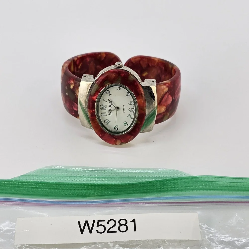 Women's Analog Cuff Watch 42MM White Dial Multicolor Cuff Bands 5